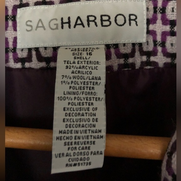 SAG HARBOR Vintage Abstract Pattern Blazer - Picture 4 of 7